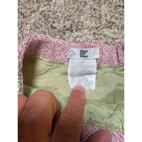 DEUX PAR DEUX Vintage girls skirt, Designer, Paris, size 5, Wool Blend Tweed - Picture 3 of 8